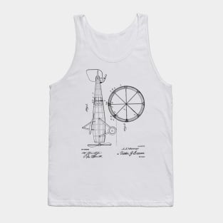 Airplane Vintage Patent Hand Drawing Tank Top